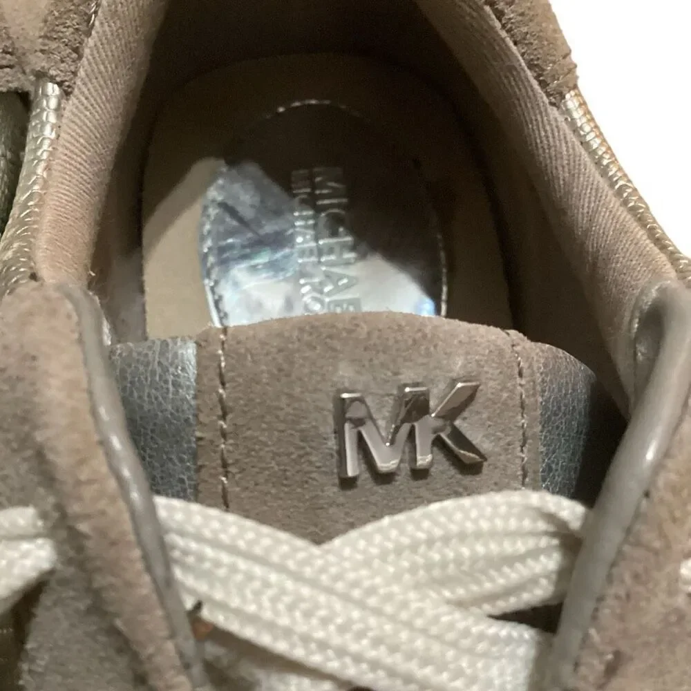 Michael Kors Stanton Trainer Metallic Lace Up Sneaker